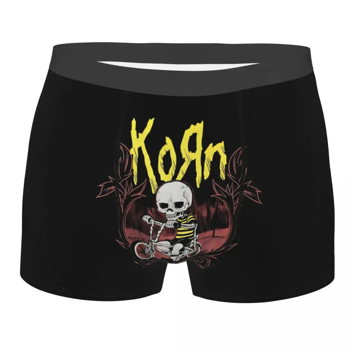 Custom Korns Heavy Metal Music Hard Rock Boxer Shorts For Men 3D Printed Band Underwear Panties Briefs Breathable Underpants