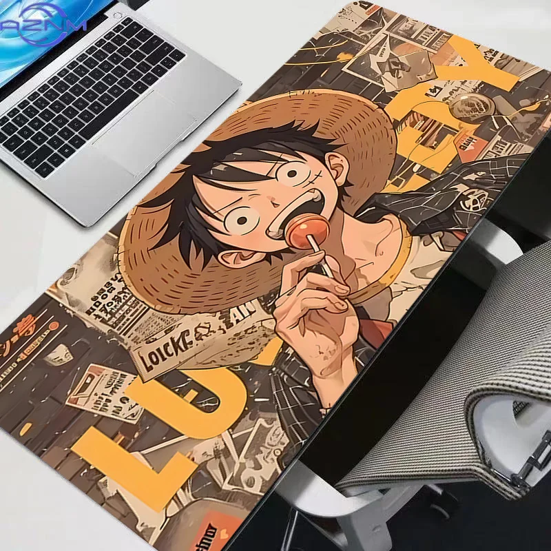 New Mouse Pads Big Anime One Piece Luffy New Carpe PC Gamer Computer Mausepad Varmilo Keyboard Gaming Accessories Desk Mat