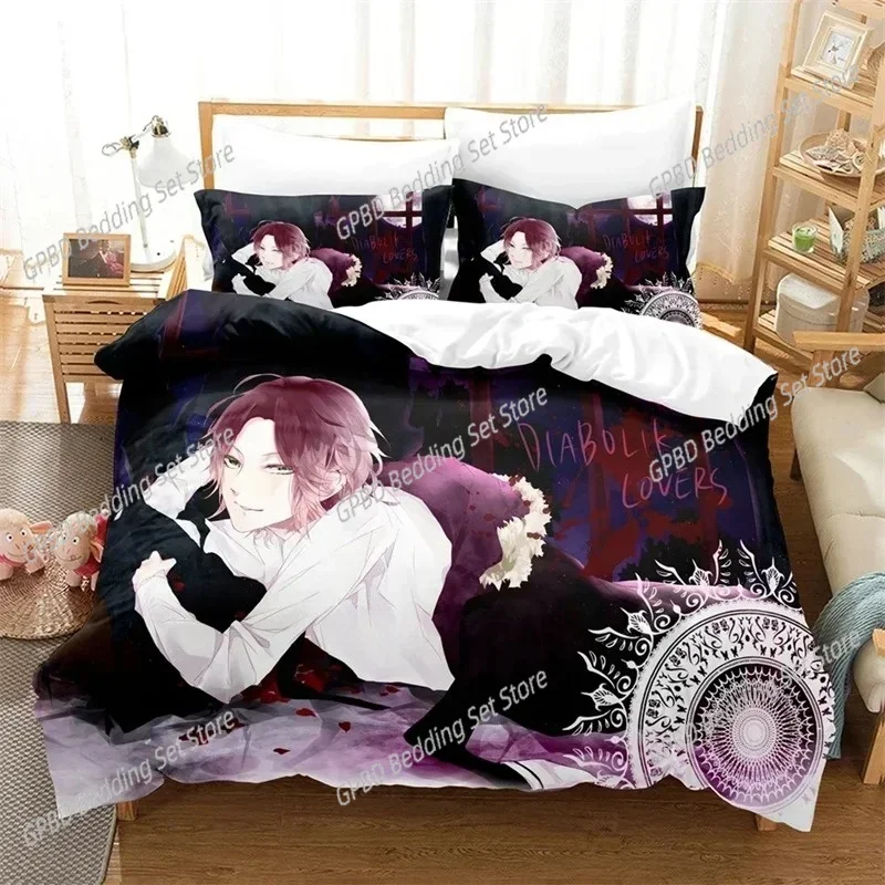 

Anime Diabolik Lovers 3D NEW Duvet Cover Pillowcase Bedding Set Adult Boy Girl Bedroom Decoration Children Single Double Large