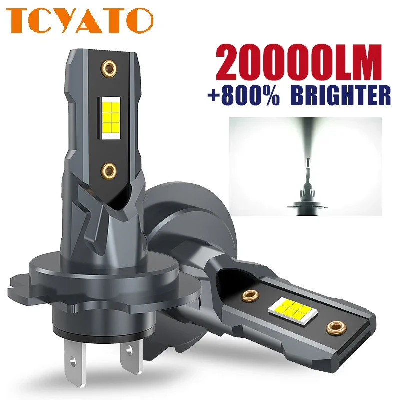 TCYATO Car led headlights H7 ultra-bright focused through-hole H4 non-destructive installation headlights car lamp modification