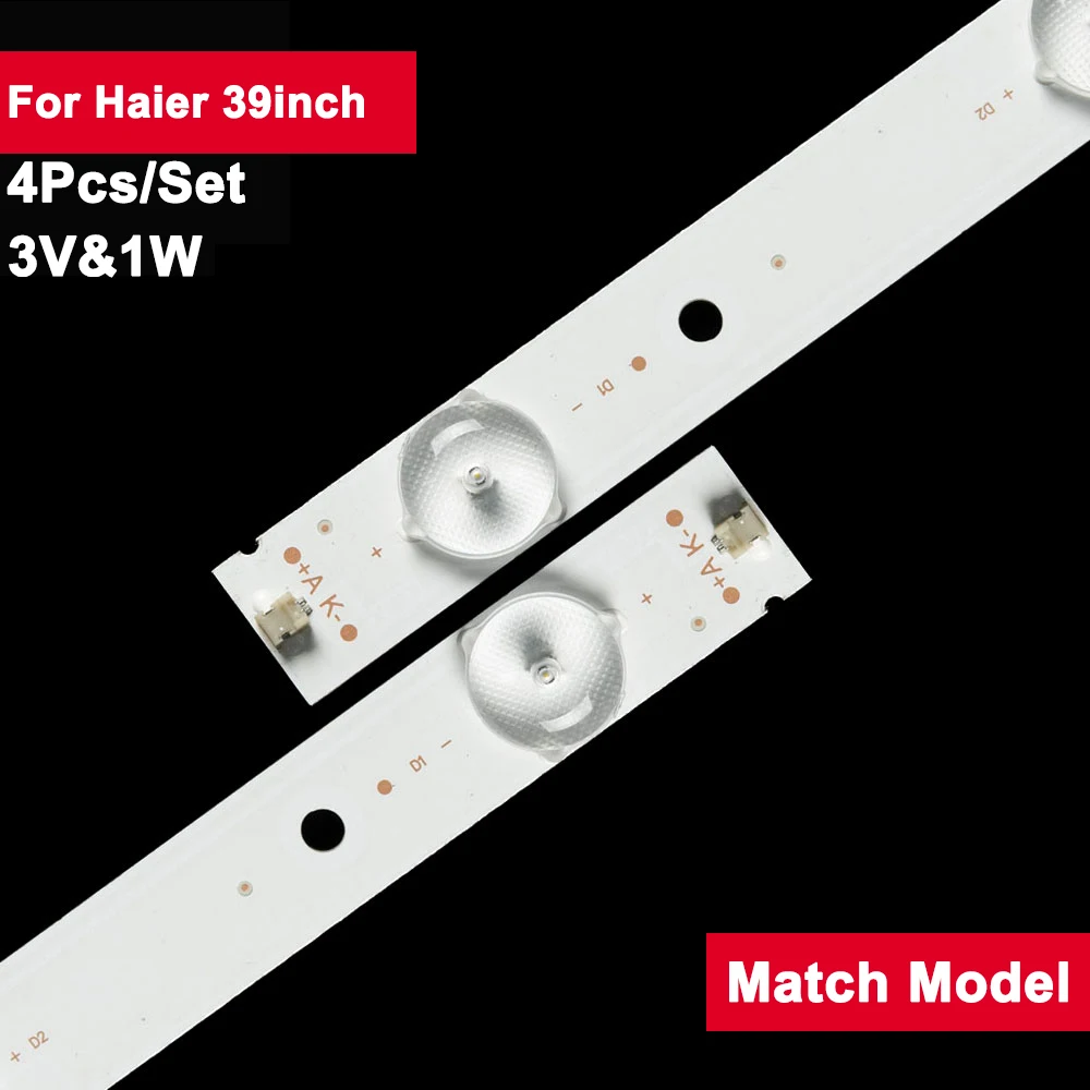 780mm 4Pcs/Set Backlight Tv Bar Led Light Strip For Haier 39inch ZDCX39D10-ZC14FG-05 Tv Spare Parts 3V1W LED32F3000W LE32B