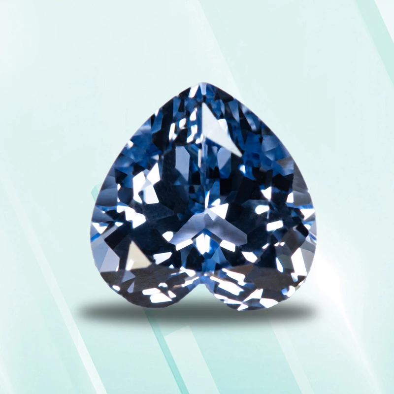 Lab Grown Sapphire Cornflower Color Heart Shape VVS1 Stone For Charms Diy Jewelry Making Materials Selectable AGL Certificate