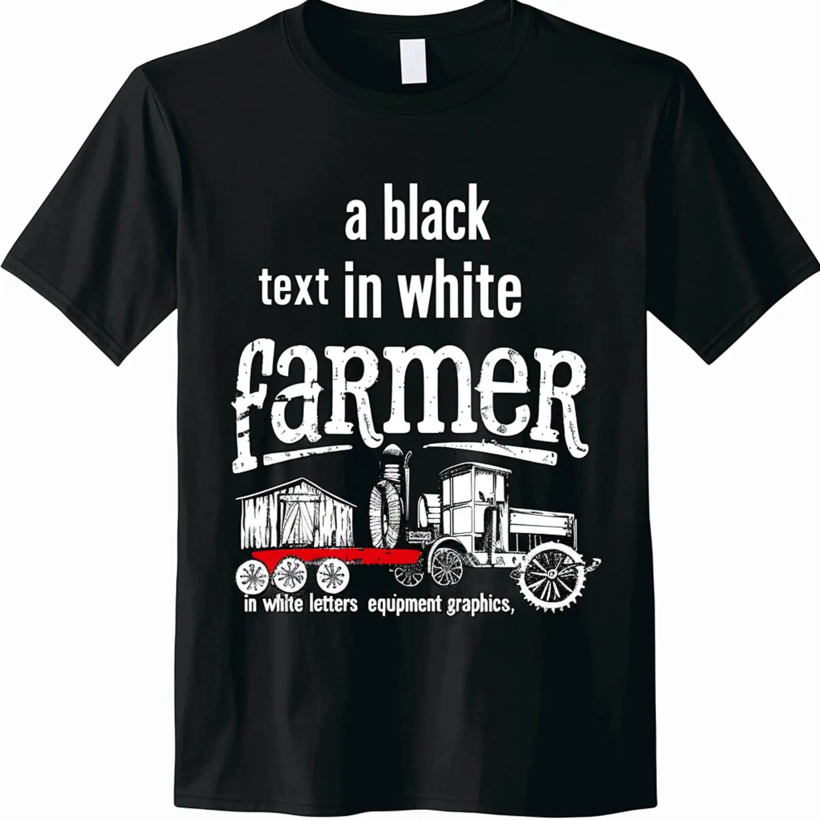 

Vintage Farmer Graphic Tee Black T Shirt