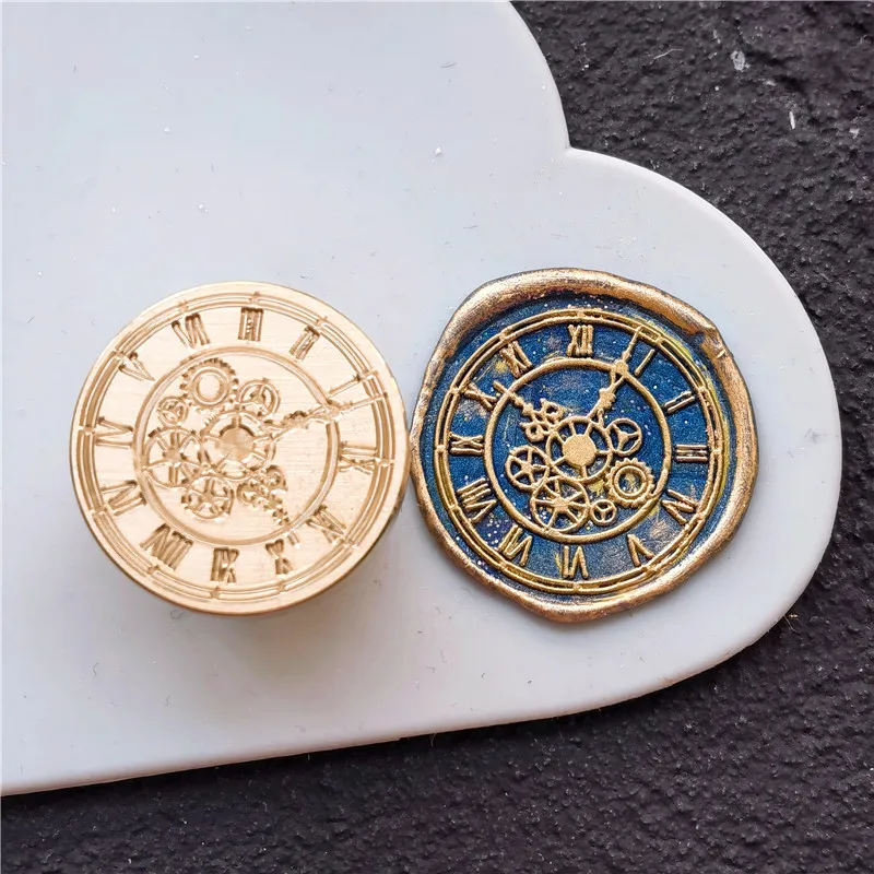 Time Clock gear Wax Seal Stamp, Mystery Sealing Wax Seal/gift Wax Stamp for pet lover, wedding invitation seal