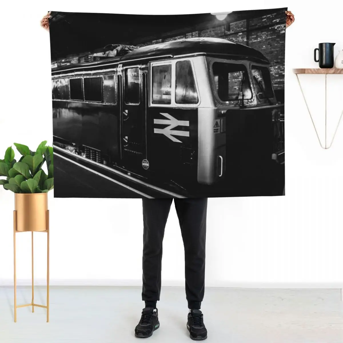 British Rail Royal Scot Locomotive Throw Blanket Summer Sofa Throw Baby Picnic Multi-Purpose Sofa Quilt Blankets