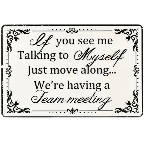 12 x 8 In Metal Tin Signs Office Decor Office Decorations for Work Decor sign