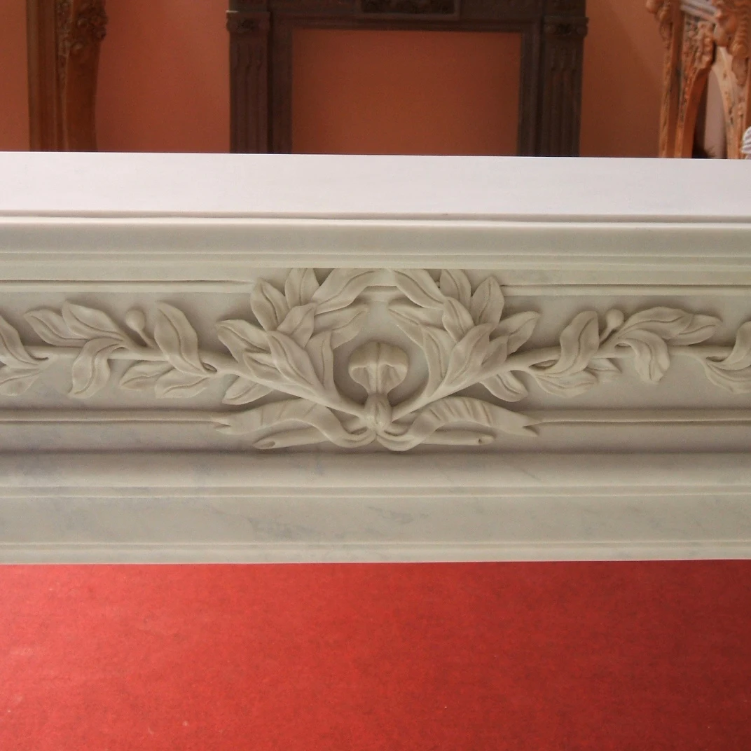 Marble Fireplace Mantel Customizing Natural Carved Stone Chimneypiece Elegant European Style Furniture