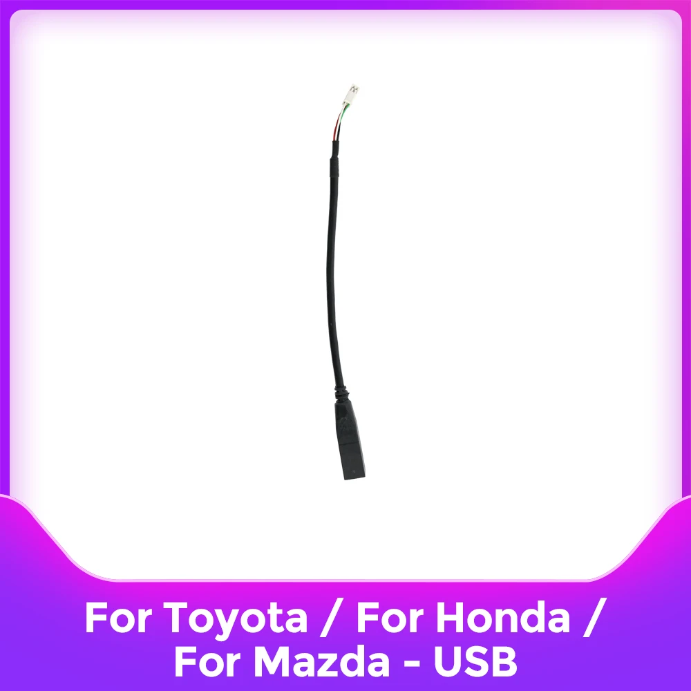 Car Android Radio 4Pin USB Wire Harness Cable Stereo Adapter for Toyota/Honda/Mazda/Nissan/Chevrolet/Fiat/Ford/Jeep/Renault