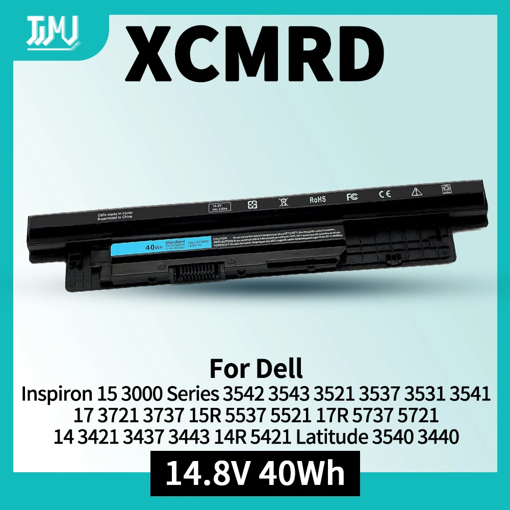 40Wh XCMRD 14.8V Battery for Dell Inspiron 15 3000 Series 3542 3543 3521 17 3721 3737 15R 5537 5521 17R 5737 5721 14 3421 3437