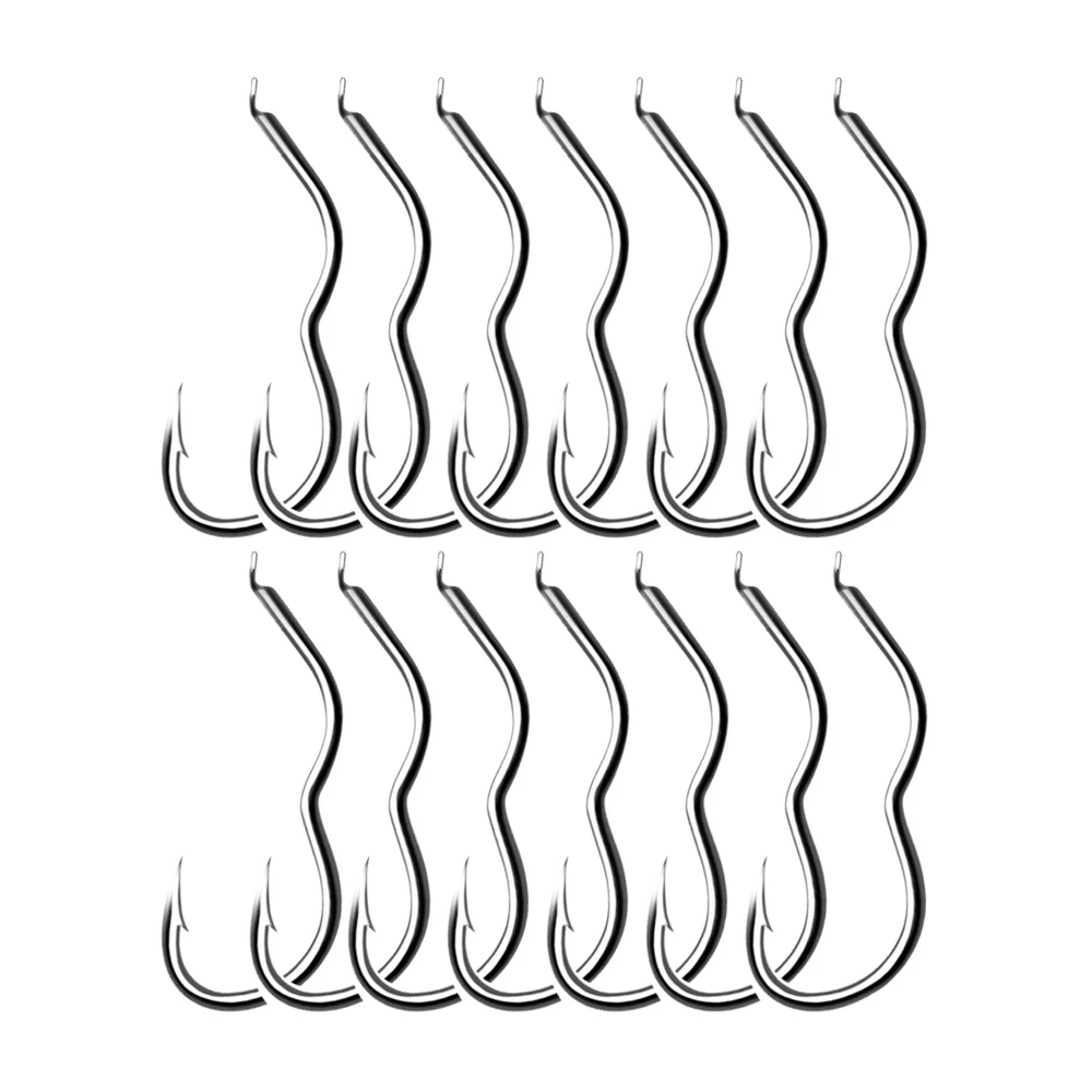 FTK New Invention size0.5#-13# 24pcs/pack High Carbon Steel Flipping Hook Sharp Barbed Automatic Flip Fishhook for Carp Fishing