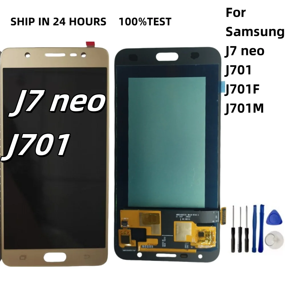 100-新しい-tft-oled-サムスンギャラクシー-j7-neo-j701-j701f-j701m-lcd-ディスプレイタッチスクリーンデジタイザアセンブリの交換