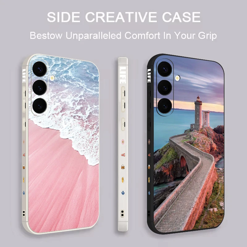 Soft TPU Case For Samsung Galaxy S26 S25 S23 Ultra S24 S25 FE A57 A17 A37 A56 A16 A55 A15 A36 A35 5G Landscape Pattern Cover