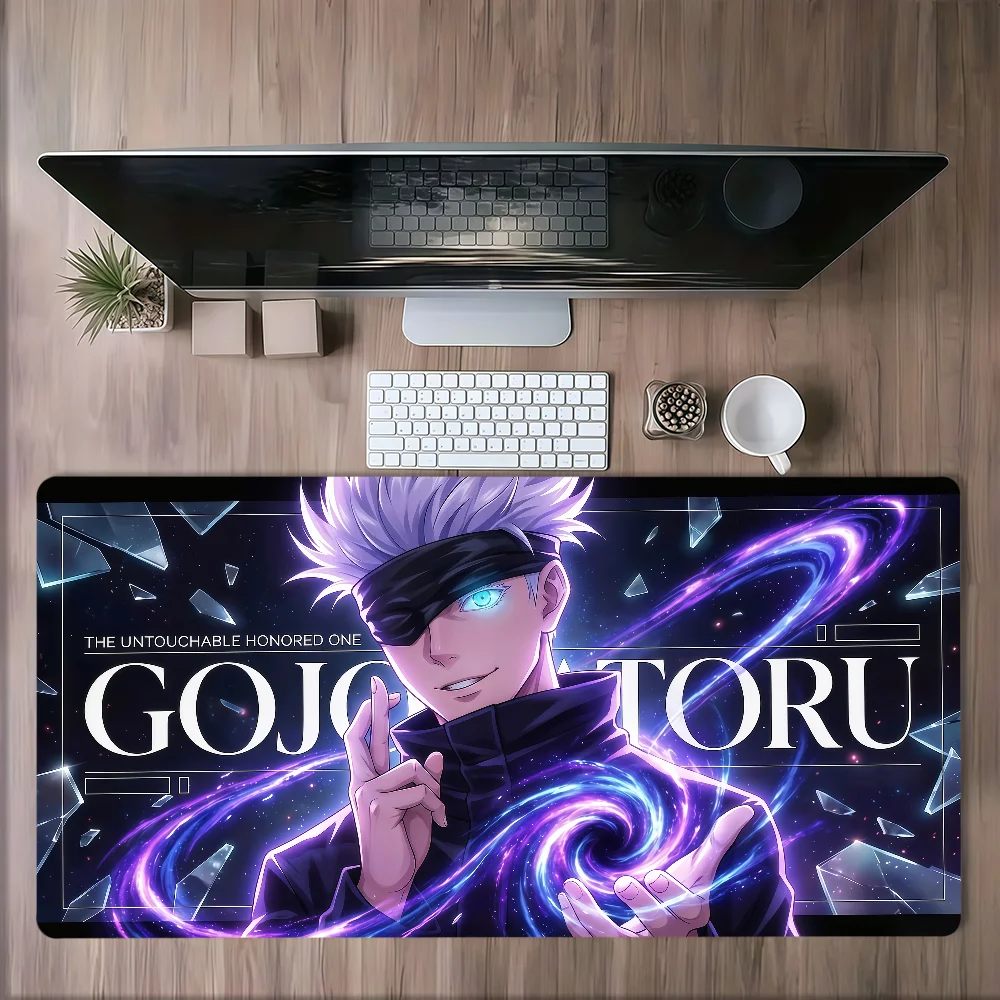 J-Jujutsu Kaisen Satoru Gojo Mouse Pad Large Non-slip Lockedge Desktop Computer Desk Mat Keyboard MousePad Office Gamer Student