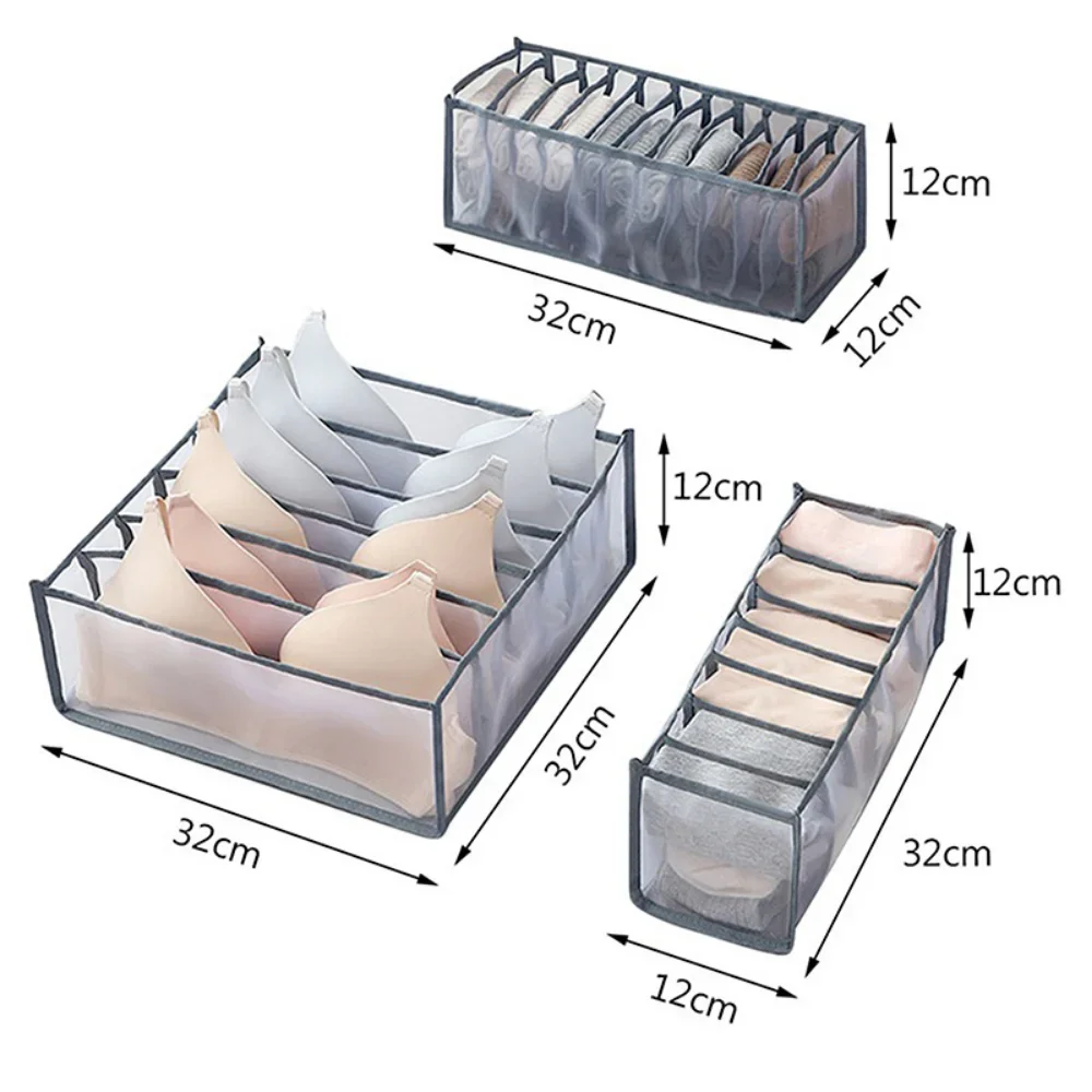 Scatola portaoggetti per vestiti intimo scatola portaoggetti per vestiti in rete trasparente Organizer e portaoggetti per cassetti Faldable