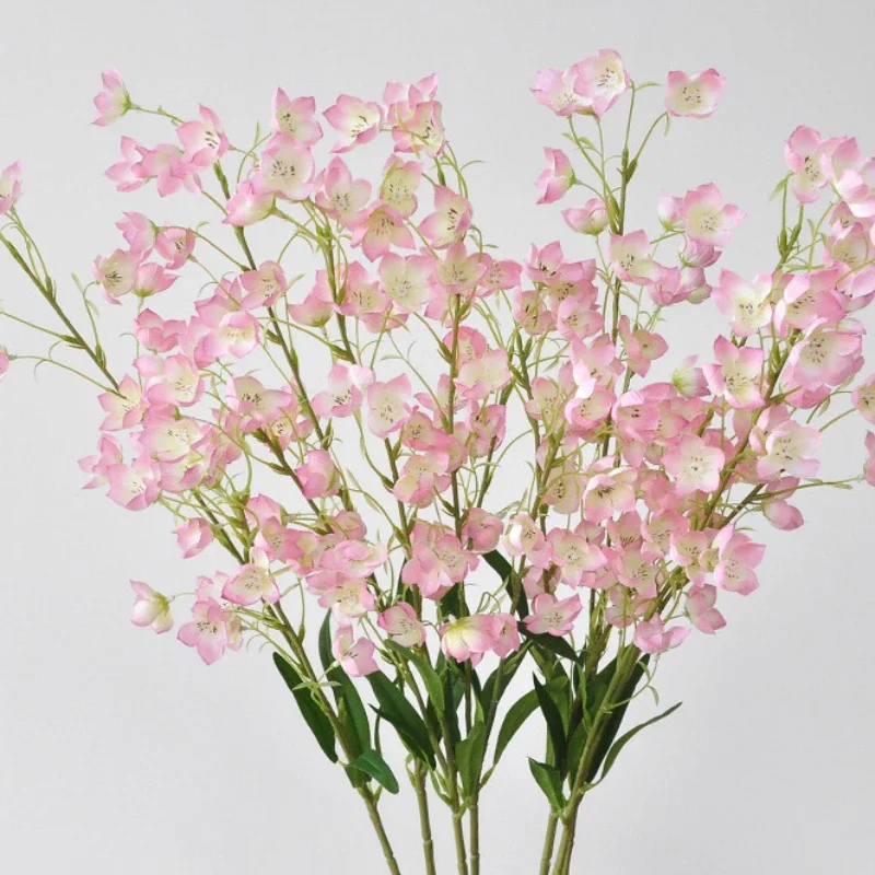 95CM 2 Forked Bell Orchid Artificial Flower Home Living Room Floor Decoration Wedding Guide Wind Chime Flower