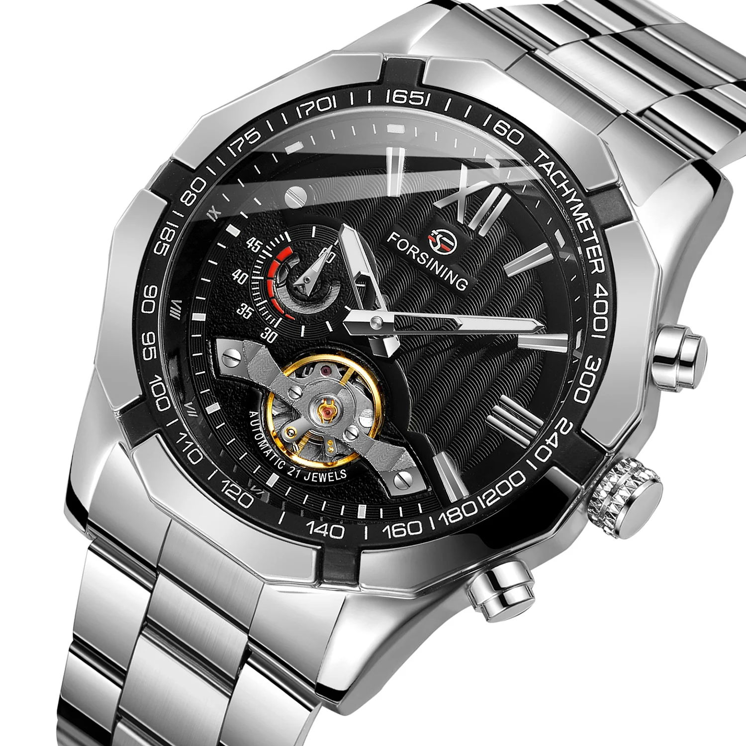 Forsining 373A Watches The New Listing Arrivial Tachymeter Tourbillion Luminous Automatic Mechanical For Men Free Shipping