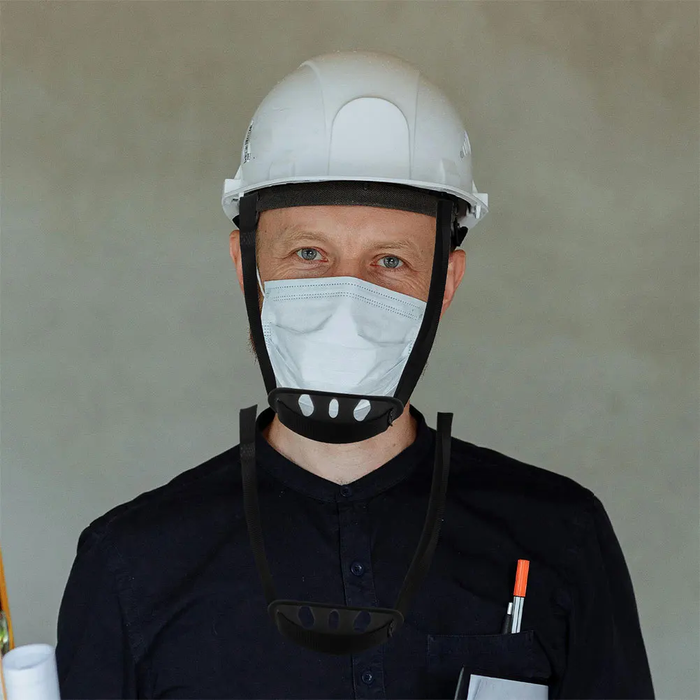 

2pcs Safety Strap Universal Adjustable Elastic Hard Hat Holder Y-Style Chin Support Quick Release Buckle For Construction