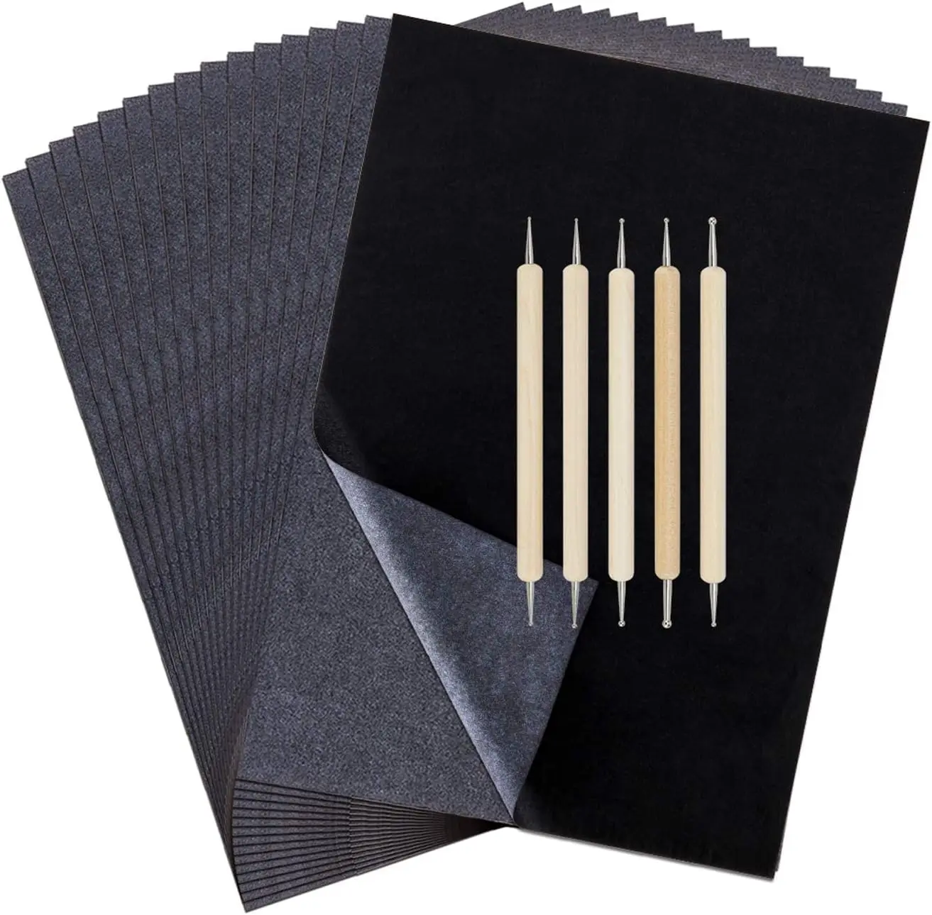 

200 Sheets Transfer Paper + 5 Stylus Tools for Wood, Glass, Metal, DIY Craft