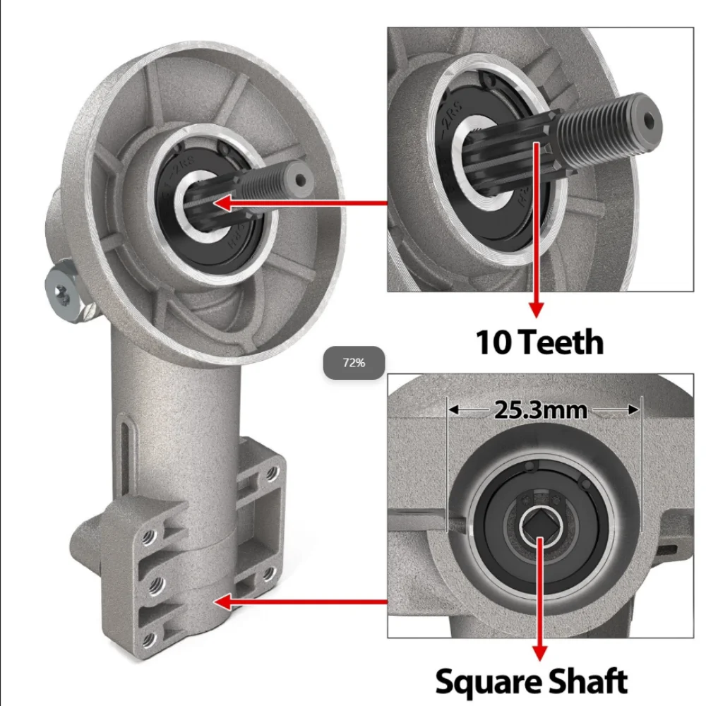 10T Gear Box Head For Stihl FS260C FS260RC FR350 FS460C FS460RC FR480 FR450 # 4180 640 0114