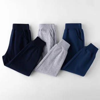 Kids Gray Jogger Trousers 3 1pcs Kids Solid Gray Sweatpants Elastic Waist Jogger Pants With Pockets Spring Autumn Casual Trousers For Boys Girls 3