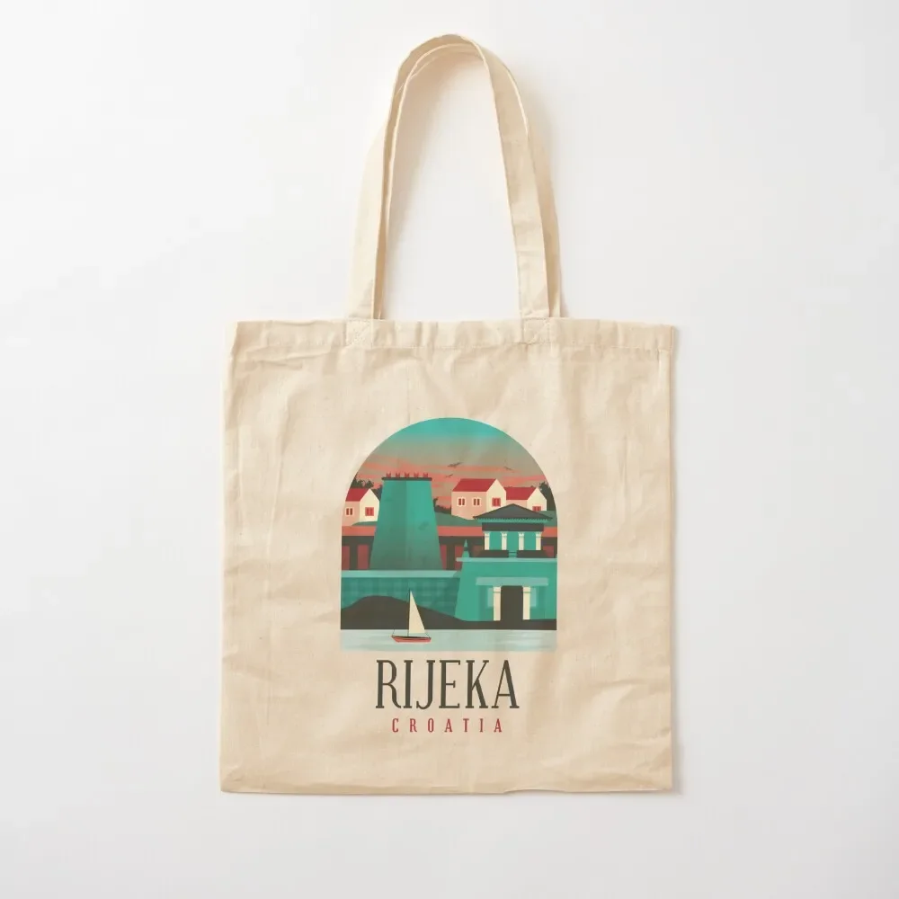 

Rijeka Croatia Tote Bag Big bag Big bag women custom canvas shopper women canvas