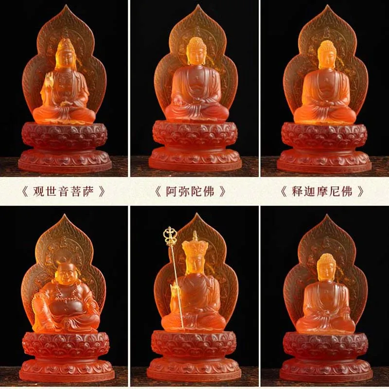 Wholesale Buddhist Item HOME temple Altar Worship statue Sakyamuni Amitabha guanyin bodhisattva Maitreya God of Wealth Dizang FO