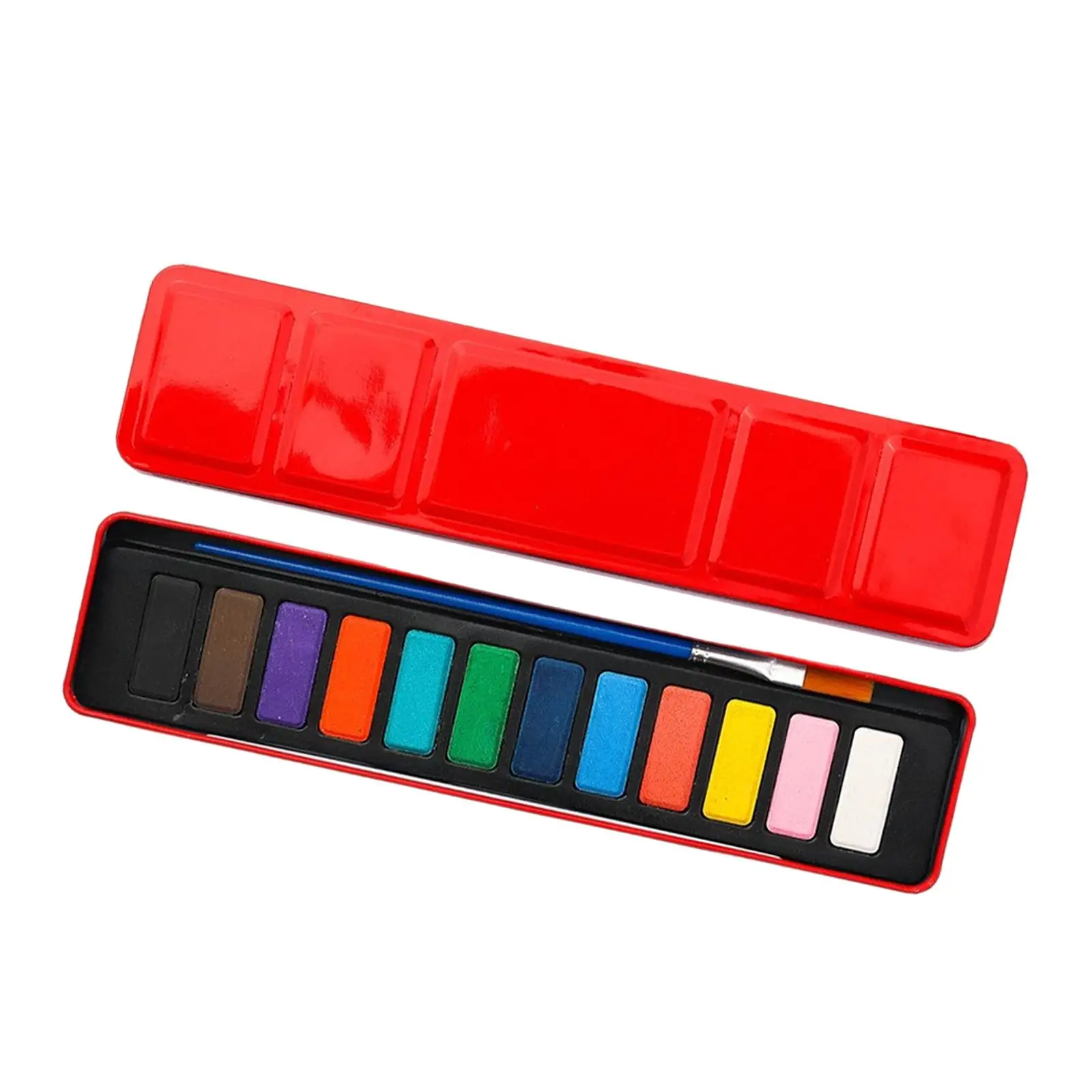 

Набор акварельных красок в красном металлическом футляре, портативный, для путешествий, с кистью, для классов, вечеринок, рисования акварелью, для художников всех возрастов