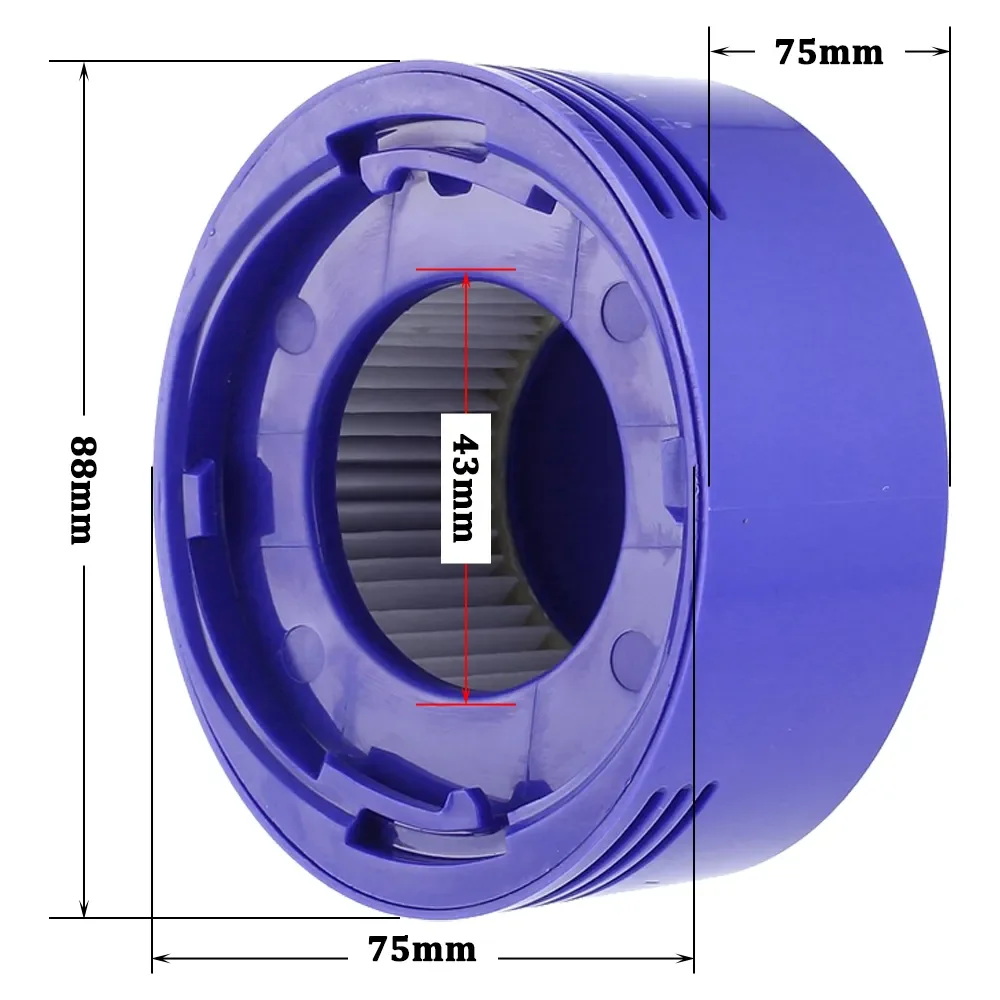 1 buah Filter belakang untuk Dyson V7 V8 suku cadang pembersih tanpa kabel genggam aksesori pengganti dapat dicuci Hepa Post-filter 96747801