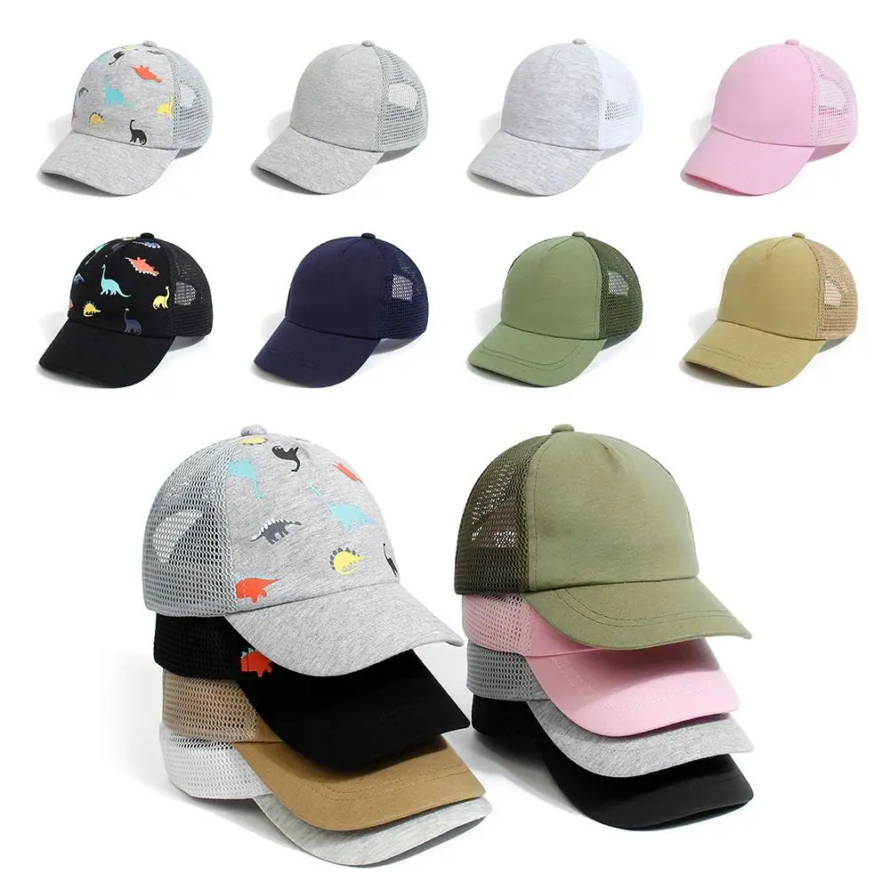 Cap Sun Hat Toddler Baseball Hat Adjustable Dinosaur Printed Age 0-5Y Quick Drying Boys Girls