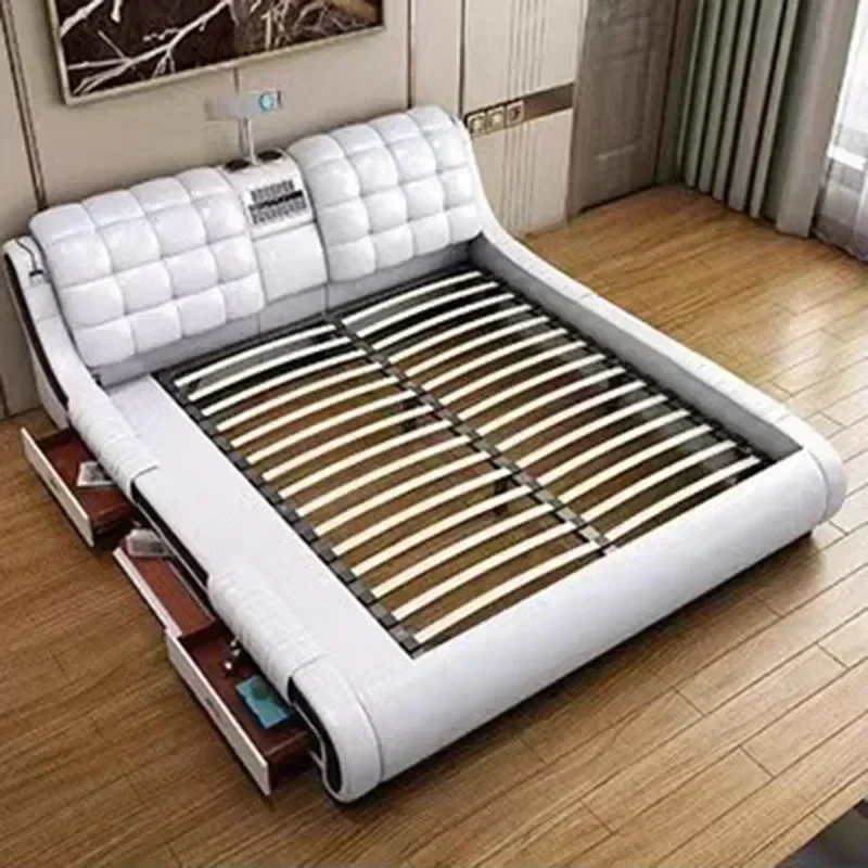 

Practical Durable Queen Kids Double Bed Royal Modern Wood Headboard King Size Double Bed Wood Boys Furniture