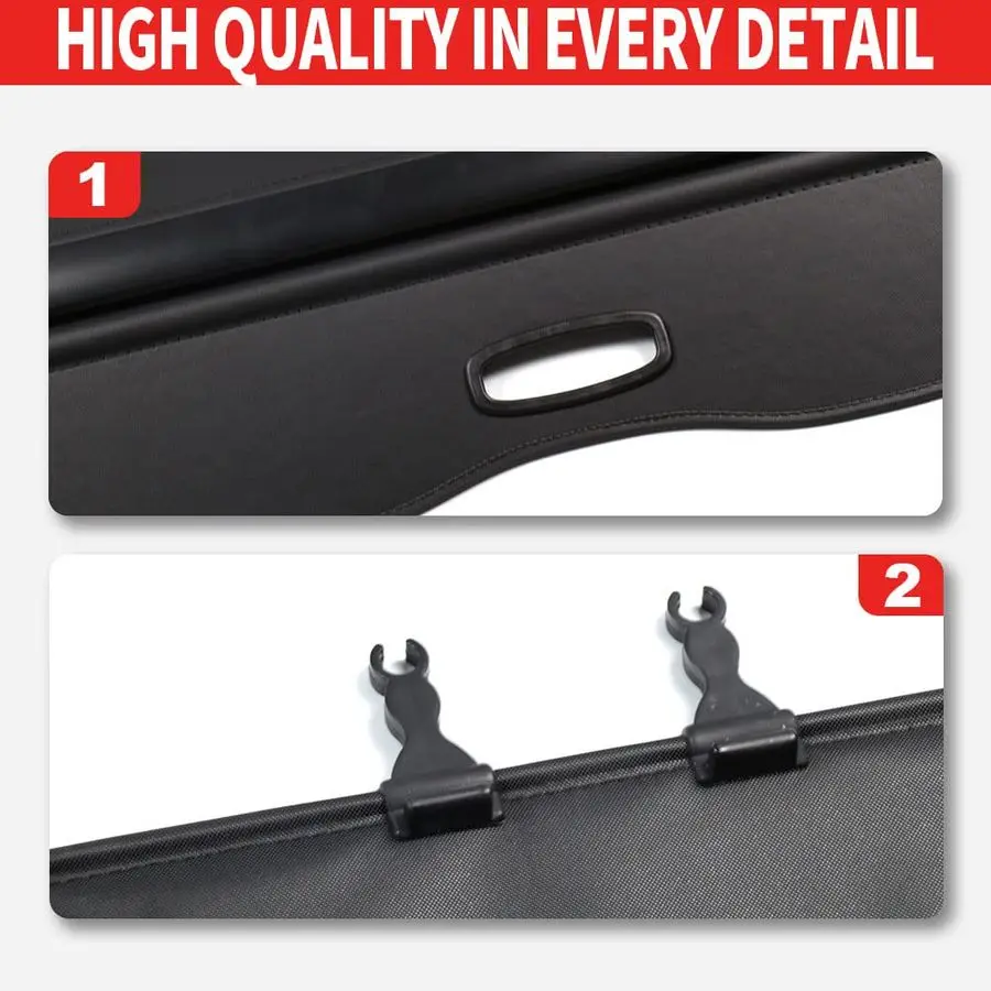 لسوبارو Outback غطاء البضائع 2015 2016 2017 2018 2019 لسوبارو Outback اكسسوارات أسود قابل للسحب غطاء صندوق السيارة الأمن Sh #3