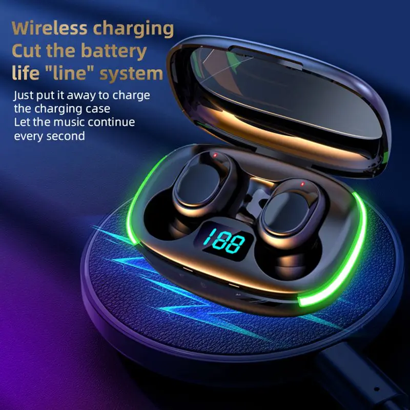 Y70 Airbuds Wireless Charging Hot Selling Blue tooth Tws Auriculares Inalambricos Audifonos Wireless Headphones