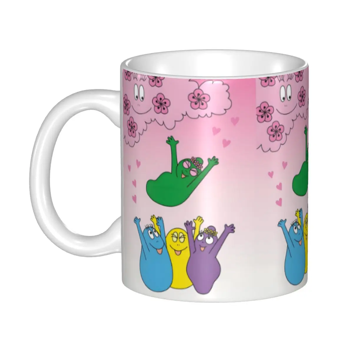 Personnalisé drôle dessin animé Barbapapa papier peint tasses bricolage en céramique lait thé tasse à café