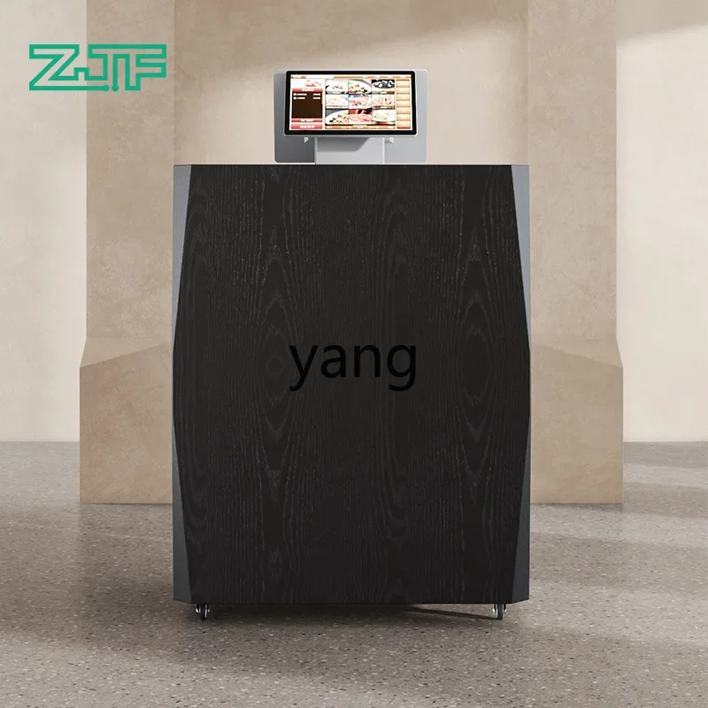 Lmm Welcome Desk Restaurant Reception Desk Wheeled Movable Store Information Desk