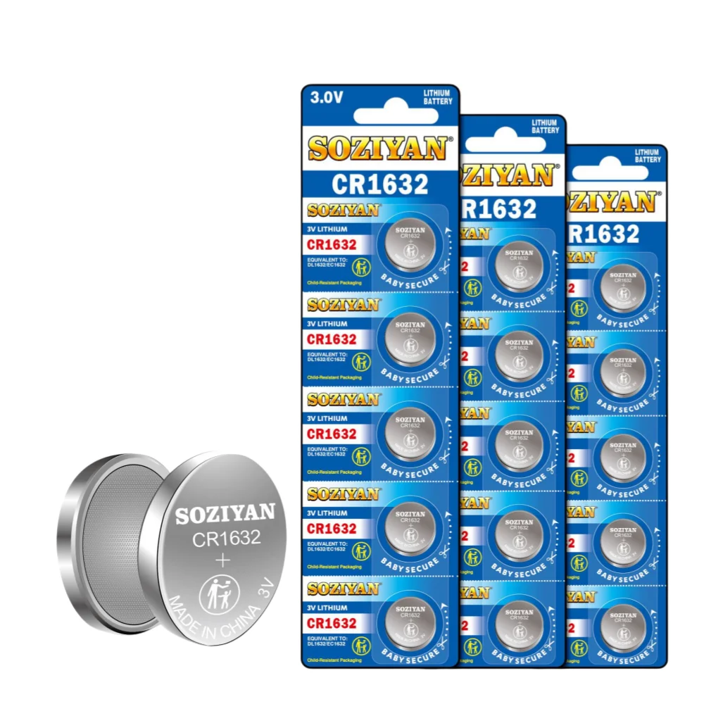CR1632 DL1632 ECR1632 BR1632 3V Lithium Coin Cell 16x3.2mm 130mAh Long Lasting For Car Key Fob Watch Remote Calculator Toy