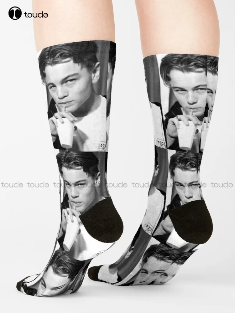 Leonardo Dicaprio Junge Socken Socke Stiefel Unisex Erwachsene Teen Jugend Socken 360 ° Digital Print Harajuku Streetwear Gd Hip Hop geschenk