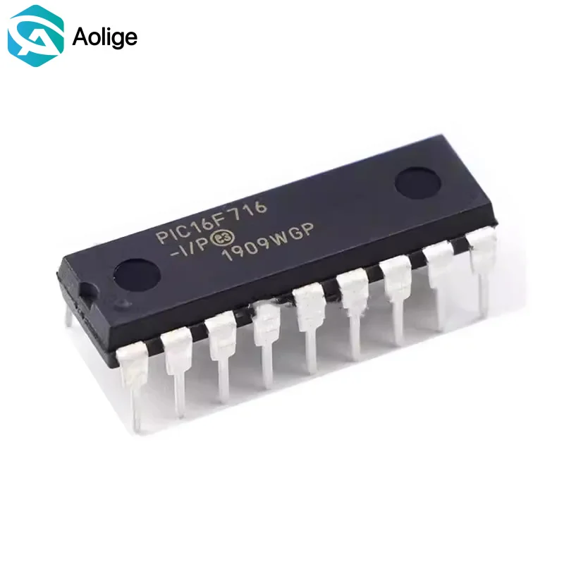 5/1 pcs PIC16F716-I/P PIC16F716 DIP-18 PIC16F 8-bit Flash-based Microcontroller with Improved A/D Capture/PWM Comparison
