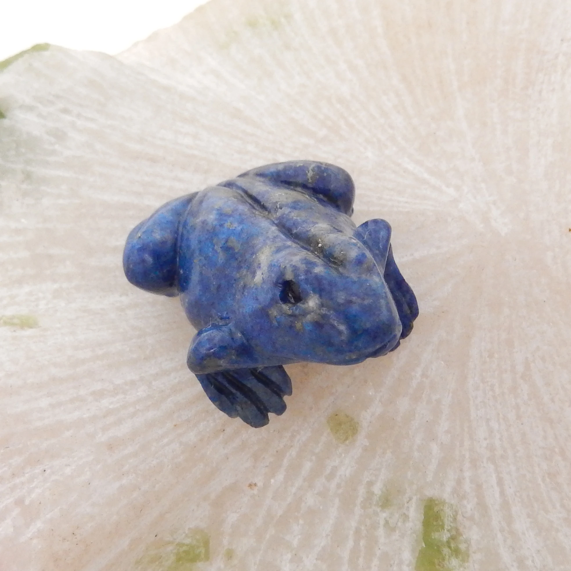 

Natural Lapis Lazuli Hand-Made Carved Frog ,Semiprecious Stone Carving For DIY Decorate Accessories