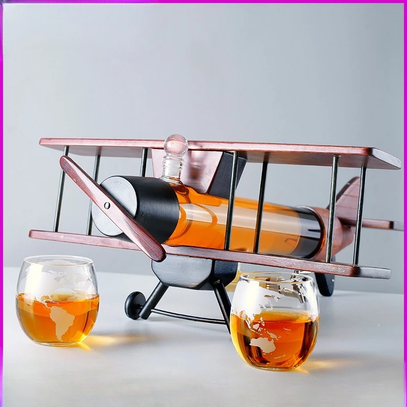 Aircraft modeling wine dispenser whiskey dispenser