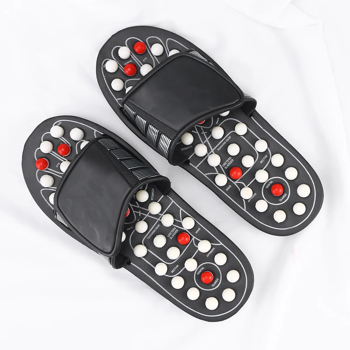 1Pair Sandal Reflex Massage Slippers Therapeutic Acupuncture Massage Ball Flops for Men Foot Relaxation Plantar