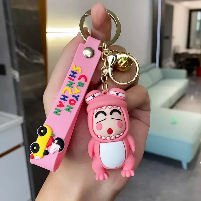 Cartoon Q-version Fun Soft Silicone Keychain Pendant Couple Creative Jewelry Bag Pendant Keychain Gift for Girlfriend's Birthday - view 4