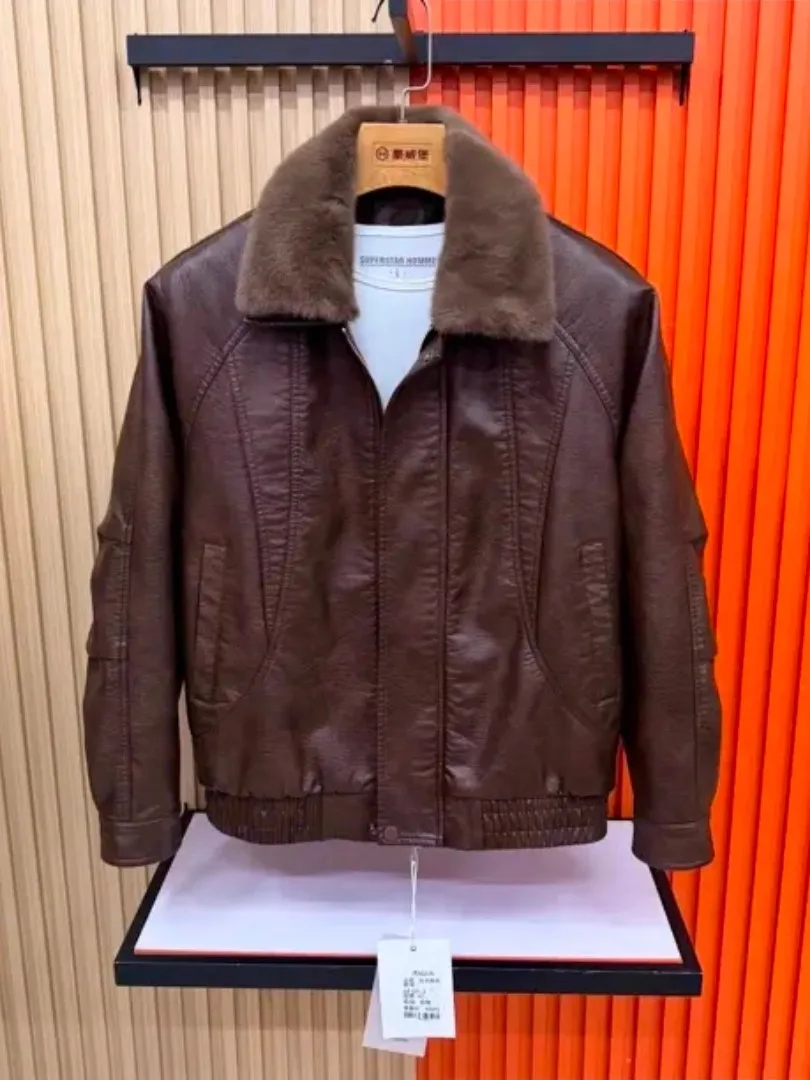 

Cool Business Casual Men's Jacket New Autumn Winter Fashion Trend Standard Fit Antibacterial Long Sleeve Zipper Closure Coat