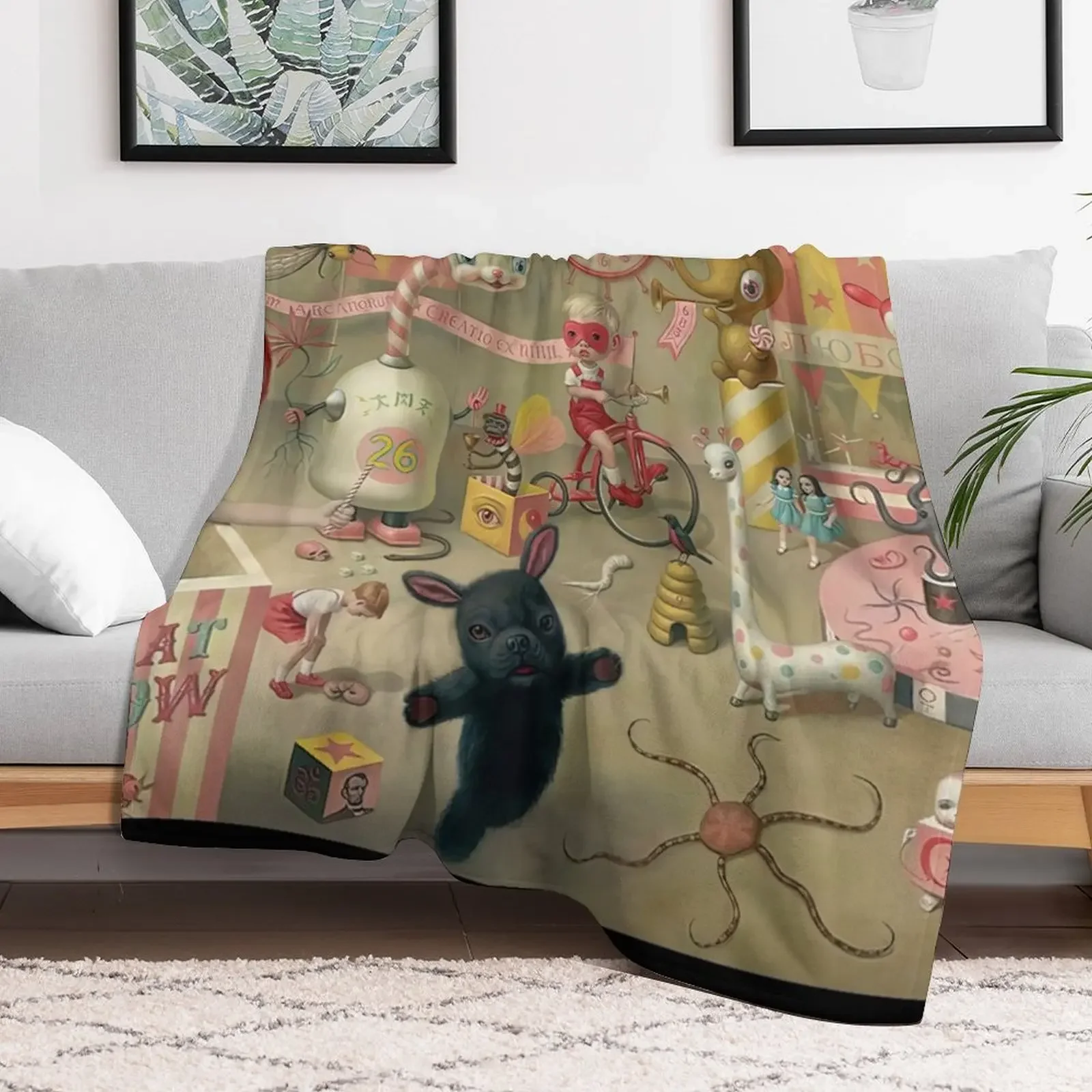 Mark Magic Circus Throw Blanket Durable Warm Blanket for Daily Home Use