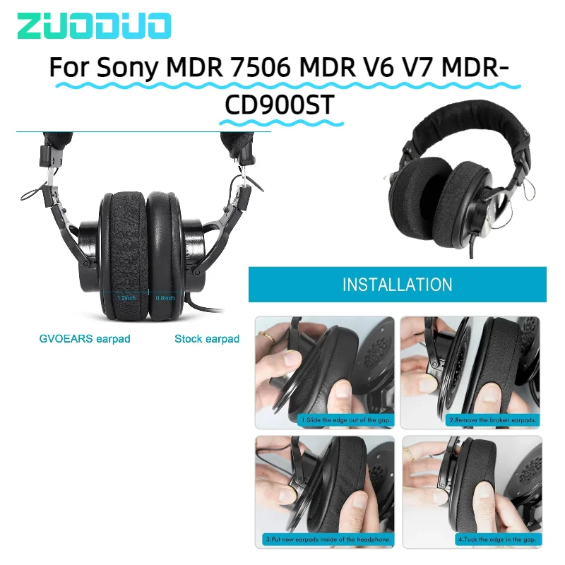 

Headphone Earpads for Sony MDR 7506 MDR V6 V7 MDR-CD900ST Headphones Replacement Ear Pads Cover Cushions Pillow Repair Parts
