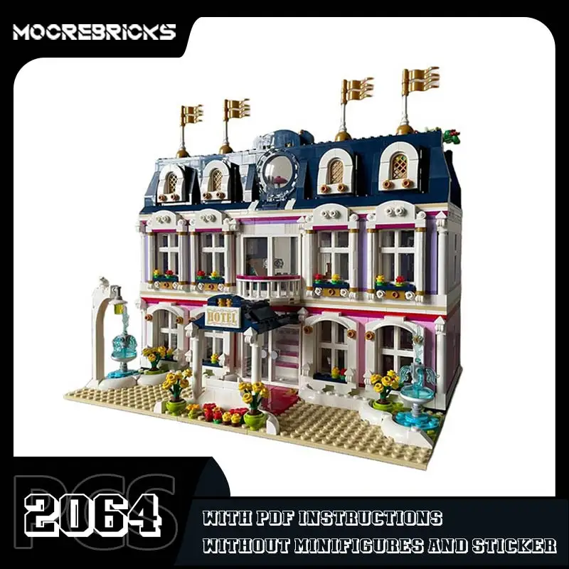 

MOC-129051 Modular Architecture Grand Hotel Model Building Blocks Assembly Senior Bricks Puzzle Toys Children's Birthday Gifts