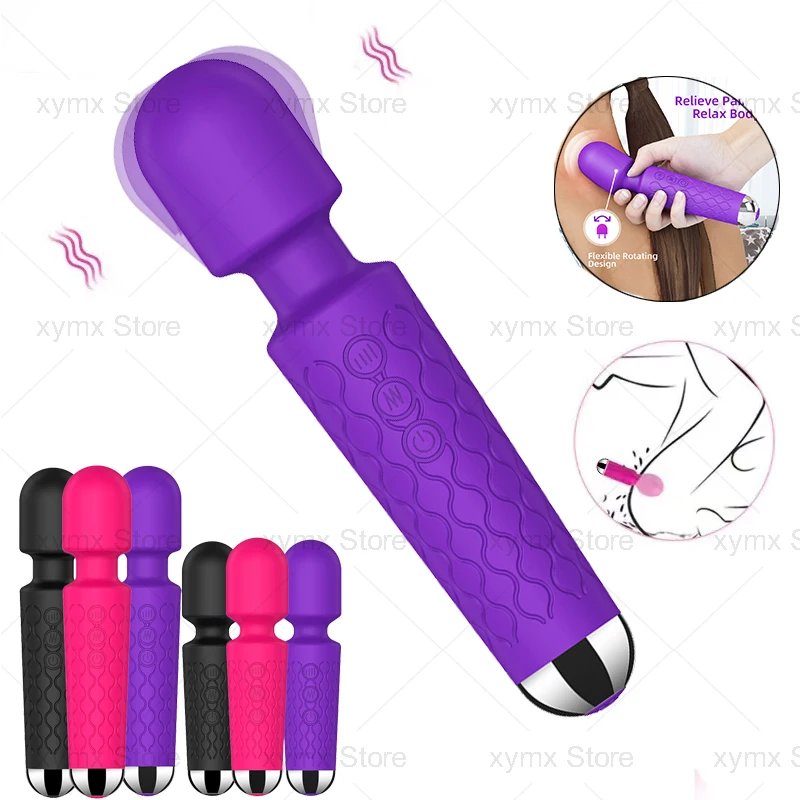 Powerful Automatic Dildo Vibrators 20 Speeds Powerful Gun Sex Machine Magic Wand USB G Spot Masturbator Adult Sex Toys For Women