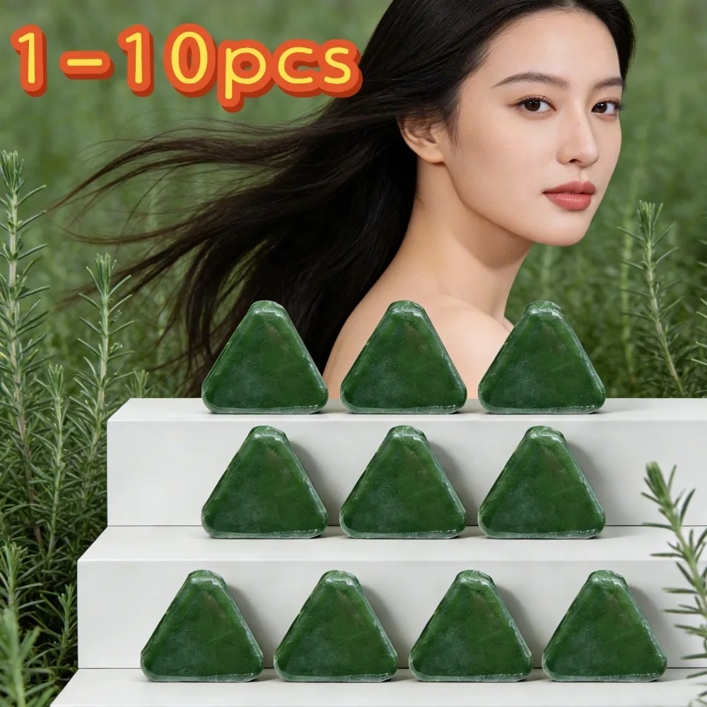 Jabón de hierbas Usman Grass, extracto de plantas, anti-caída del cabello, nutritivo, refrescante, control de grasa, jabón de champú artesanal, 1-10 unidades