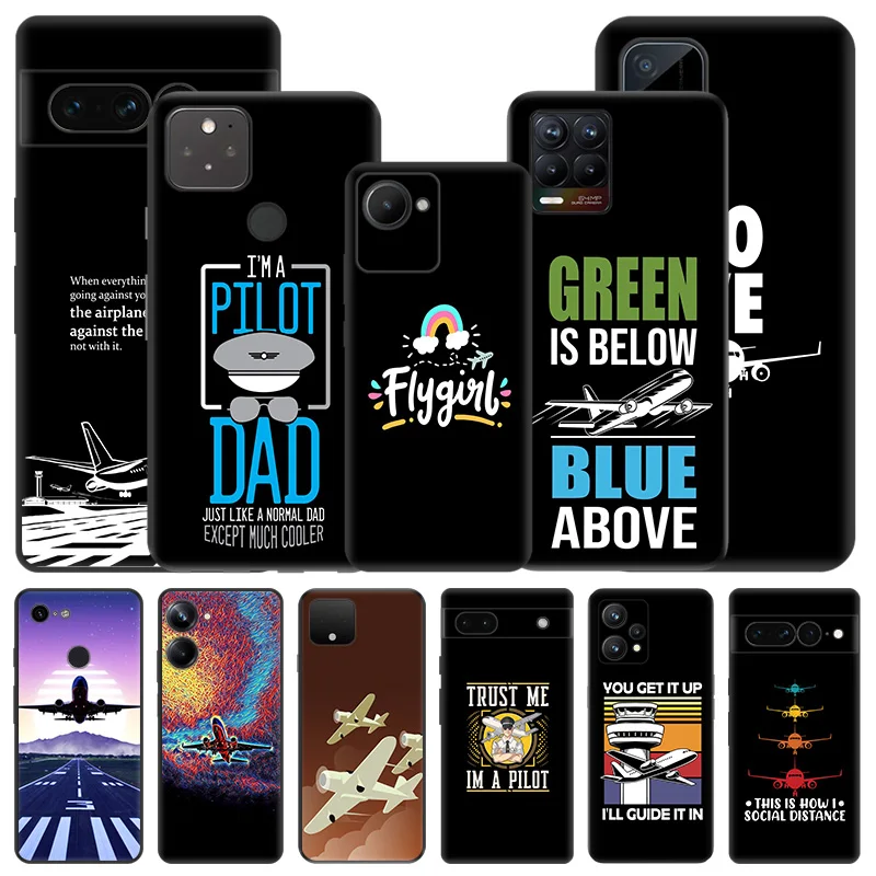 Soft Phone Cases For Pixel 8a 7a 6a 7 6 8 Airplane Aircraft Take Off Honor X8b X9b X7b 70 90 X6 X7 X8 X9 X8A Magic5 Matte Cover