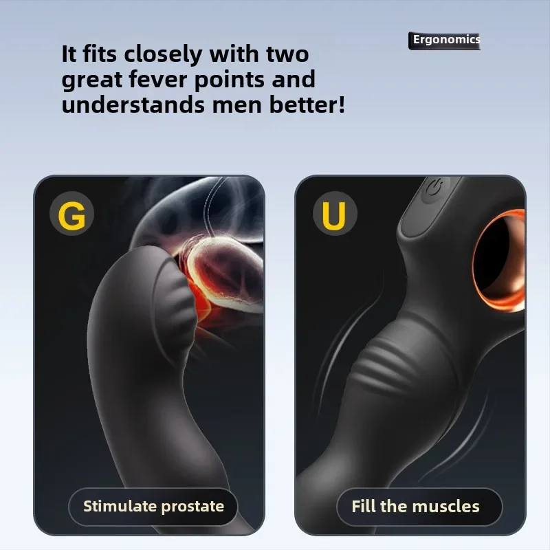 진동 남성 전립선 마사지 원격 제어 아날 플러그 엉덩이 플러그 남성 자위 G-spot 자극 게이 항문 섹스 토이 18+