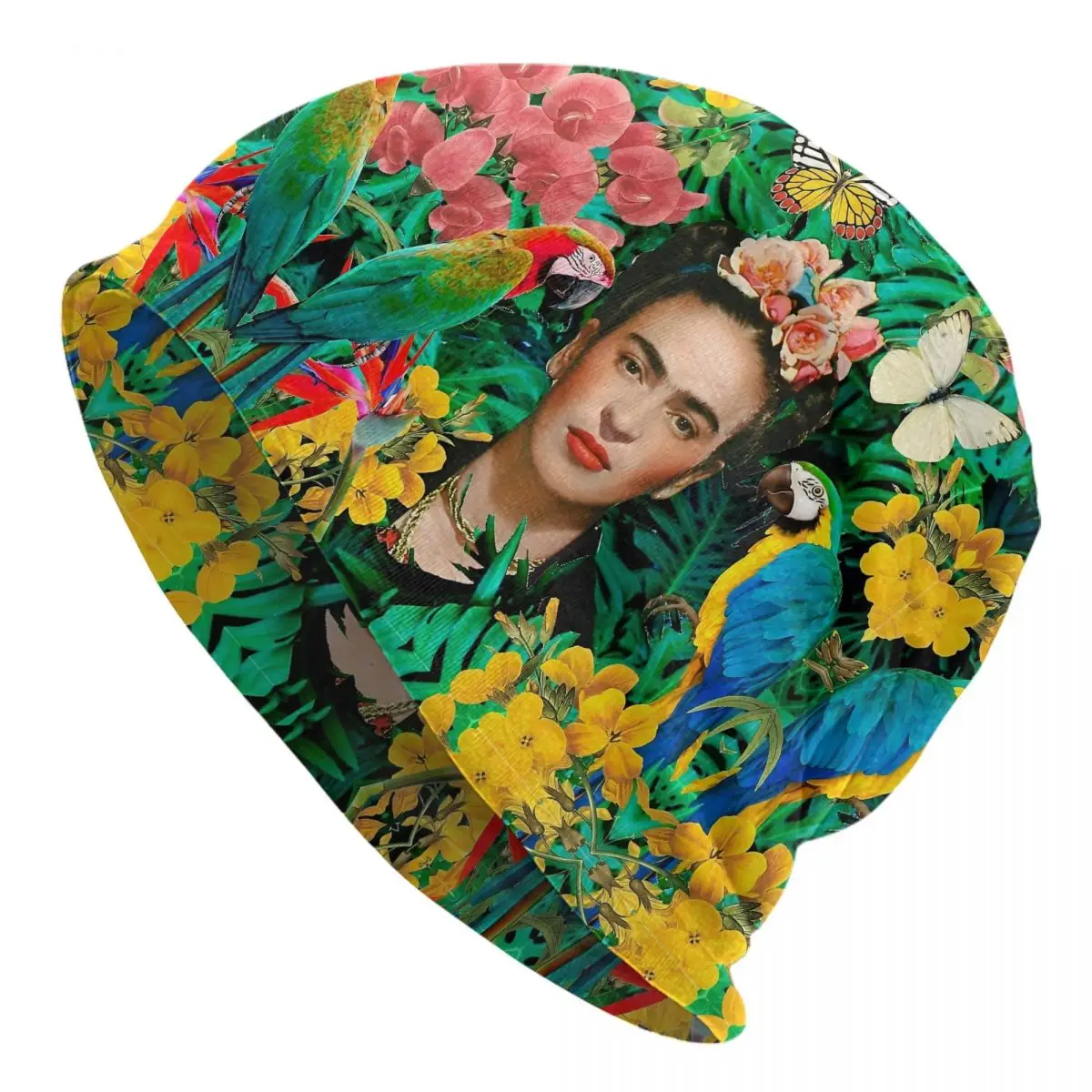 F-Frida K-Kahlo Into The Wild Bonnet Hats Goth Street Skullies Beanies Hat Men's Women's Warm Thermal Elastic Cap